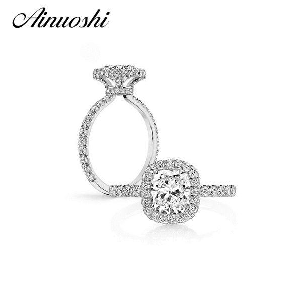 classic 2 carat cushion halo sona ring real 925 sterling sterling silver wedding anniversary engagement ring women bridal lovers y200106, Slivery;golden
classic 2 carat cushion halo sona ring real 925 sterling sterling silver wedding anniversary engagement ring women bridal lovers y200106, Slivery;golden