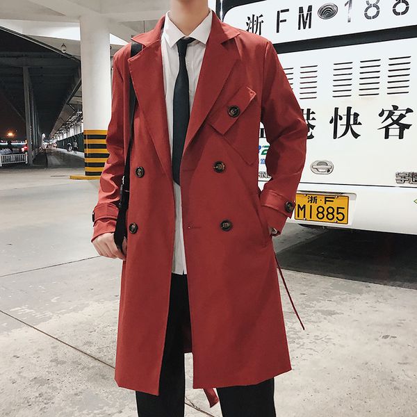 new leisure spring autumn windbreaker korean fashion handsome middle and long student men's coat, Tan;black
new leisure spring autumn windbreaker korean fashion handsome middle and long student men's coat, Tan;black