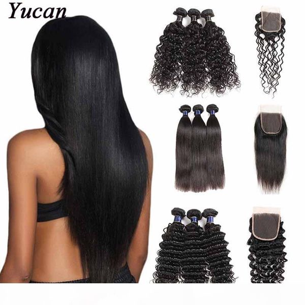 brazilian hair bundles with closure straight deep wave brazilian water wave virgin human hair weaves with 4x4 lace closure hair wefts, Black
brazilian hair bundles with closure straight deep wave brazilian water wave virgin human hair weaves with 4x4 lace closure hair wefts, Black