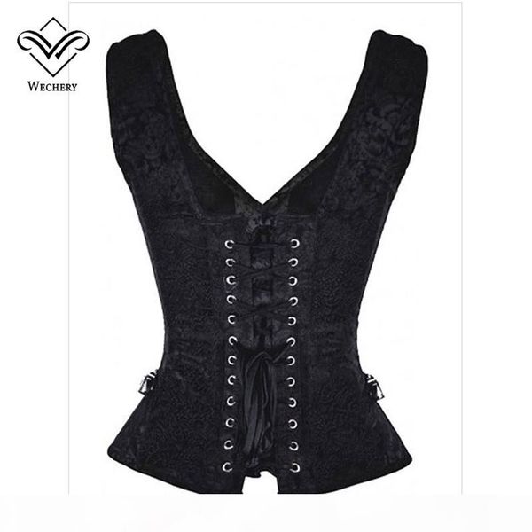steampunk corset gothic clothing corsets and bustiers black vest 12 steel boned plus size bustier korsett for women harness, Black;white
steampunk corset gothic clothing corsets and bustiers black vest 12 steel boned plus size bustier korsett for women harness, Black;white