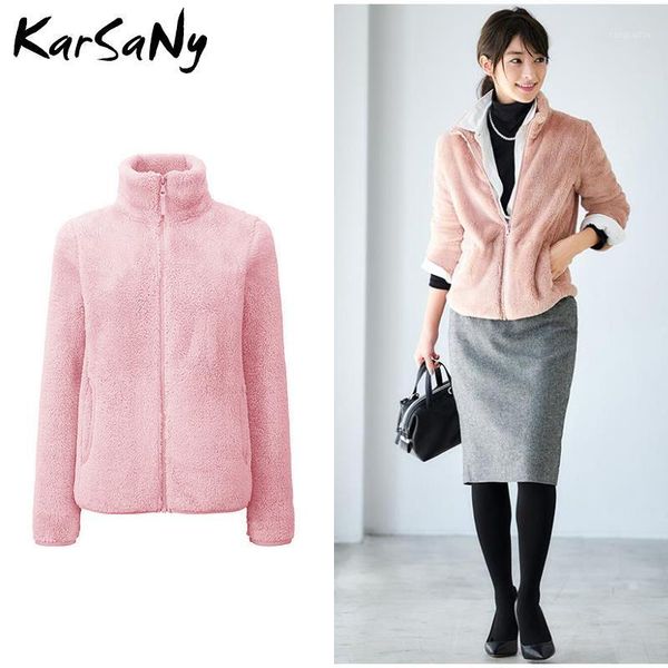 women's fleece jacket women winter autumn zipper warm velvet jacket women's outerwear womens thick double-sided fleece coats1, Black;brown 
women's fleece jacket women winter autumn zipper warm velvet jacket women's outerwear womens thick double-sided fleece coats1, Black;brown