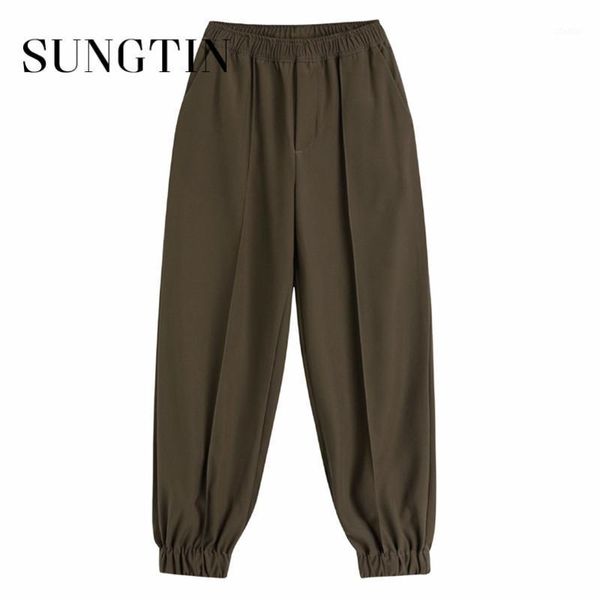 women's pants & capris sungtin casual elastic high waist sports women loose black trousers solid oversized baggy sweatpants female jogg, Black;white
women's pants & capris sungtin casual elastic high waist sports women loose black trousers solid oversized baggy sweatpants female jogg, Black;white