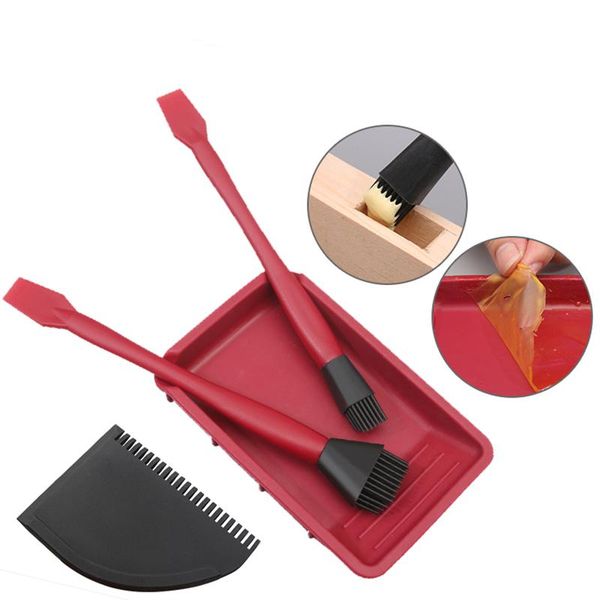 4pc/set woodworking glue brush tool kit silicone brush soft glue flat scraper tray wood gluing woodworking tools
4pc/set woodworking glue brush tool kit silicone brush soft glue flat scraper tray wood gluing woodworking tools