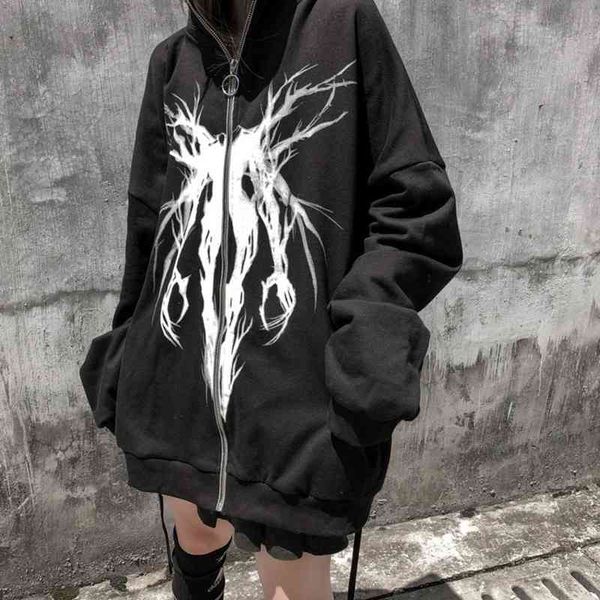 harajuku y2k zip up hoodie gothic ribbon sweatshirts streetwear punk male oversized jacket fashion casual dark printing pattern, Black
harajuku y2k zip up hoodie gothic ribbon sweatshirts streetwear punk male oversized jacket fashion casual dark printing pattern, Black