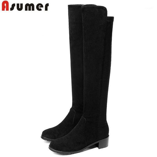 asumer 2020 autumn winter knee high boots women med heels boots cow leather+stretch fabric ladies black big size 34-431
asumer 2020 autumn winter knee high boots women med heels boots cow leather+stretch fabric ladies black big size 34-431