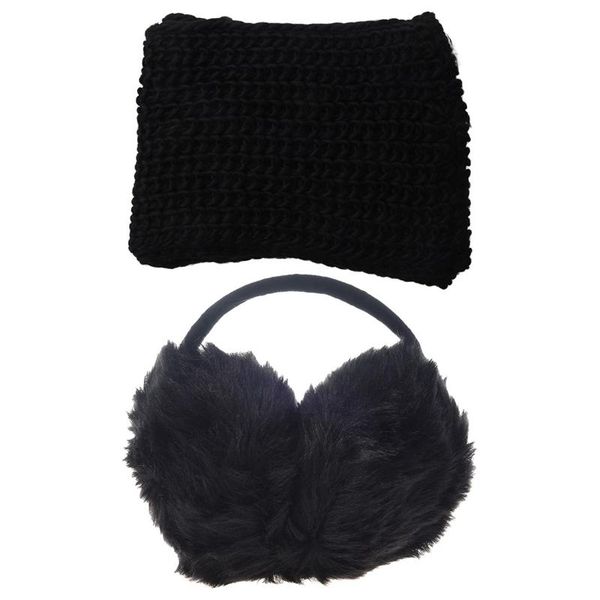 scarves 1pcs lady pure plush comfy warmer headband back ear muffs earmuffs black & scarf winter knitted wool (black), Blue;gray
scarves 1pcs lady pure plush comfy warmer headband back ear muffs earmuffs black & scarf winter knitted wool (black), Blue;gray