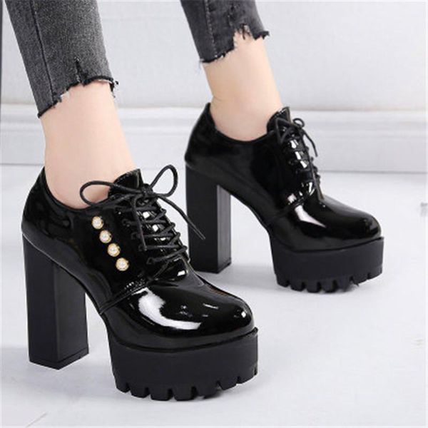 boots fashion patent leather motorcycle women spring autumn lace-up soft platform ankle 11cm high heels1, Black
boots fashion patent leather motorcycle women spring autumn lace-up soft platform ankle 11cm high heels1, Black