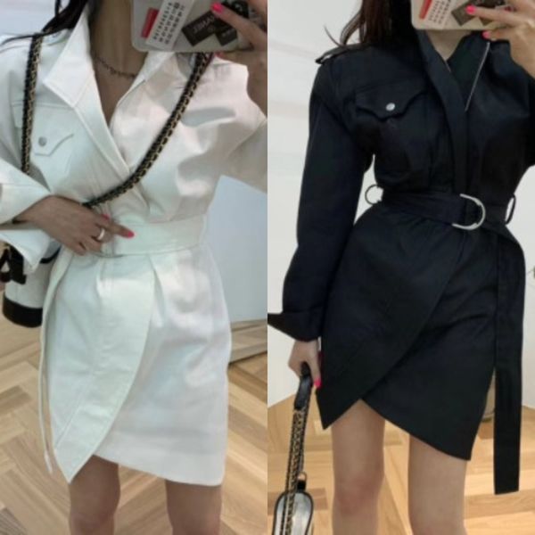new style style in autumn 2020 solid color tie with long dress sleeve windmill dress coat py770, Black;gray
new style style in autumn 2020 solid color tie with long dress sleeve windmill dress coat py770, Black;gray