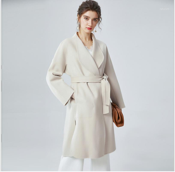 women double-faced cashmere coat 2020 autumn and winter jacket slim solid color overcoat long sleeves woolen coat new outwears1, Tan;black
women double-faced cashmere coat 2020 autumn and winter jacket slim solid color overcoat long sleeves woolen coat new outwears1, Tan;black