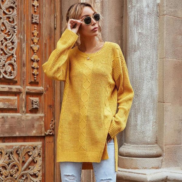 autumn winter long jumper sweater women fashion side split knitted pullovers sweater for women 2020 new1, White;black
autumn winter long jumper sweater women fashion side split knitted pullovers sweater for women 2020 new1, White;black