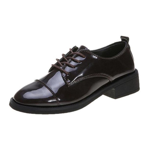 dress shoes square head shallow mouth oxford women's fashion office ladies patent leather wild casual wear resistant shoe, Black
dress shoes square head shallow mouth oxford women's fashion office ladies patent leather wild casual wear resistant shoe, Black