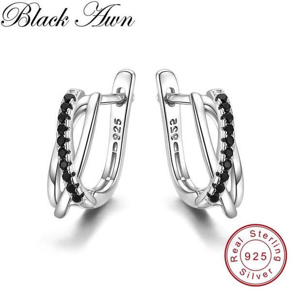 hoop & huggie 2021 classic genuine 925 sterling silver jewelry black spinel stone cute earrings for women bijoux femme i023, Golden;silver
hoop & huggie 2021 classic genuine 925 sterling silver jewelry black spinel stone cute earrings for women bijoux femme i023, Golden;silver