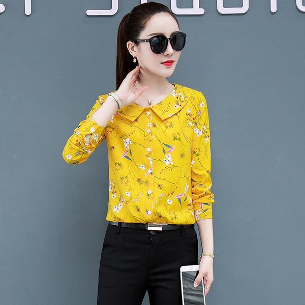 women's blouses & shirts autumn women long sleeve fashion flower chiffon shirt womens and casual plus size xxxl clothing for, White
women's blouses & shirts autumn women long sleeve fashion flower chiffon shirt womens and casual plus size xxxl clothing for, White