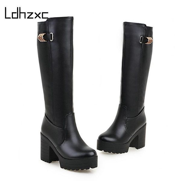 ldhzxc women knee high boots round toe thick high heeled boots platform gothic chunky heel size33-43, Black
ldhzxc women knee high boots round toe thick high heeled boots platform gothic chunky heel size33-43, Black