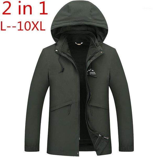 high 2 in 1 fit quality brand waterproof windbreaker winter men male coat rain jacket parka 10xl 8xl1, Black
high 2 in 1 fit quality brand waterproof windbreaker winter men male coat rain jacket parka 10xl 8xl1, Black
