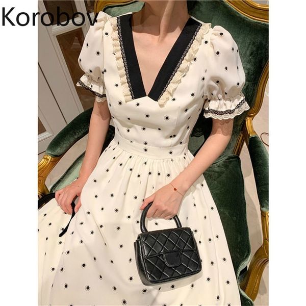 korobov korean chic dot women dress vintage summer flare sleeve lace patchwork dresses high waist vestidos femme t200604, Black;gray
korobov korean chic dot women dress vintage summer flare sleeve lace patchwork dresses high waist vestidos femme t200604, Black;gray