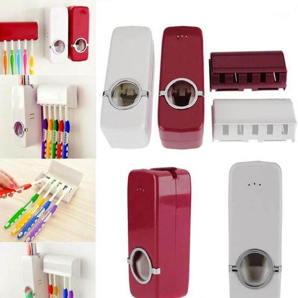 bath accessory set wall mount toothbrush holder automatic toothpaste dispenser convenience easy use accessories for bathroom tools set1
bath accessory set wall mount toothbrush holder automatic toothpaste dispenser convenience easy use accessories for bathroom tools set1