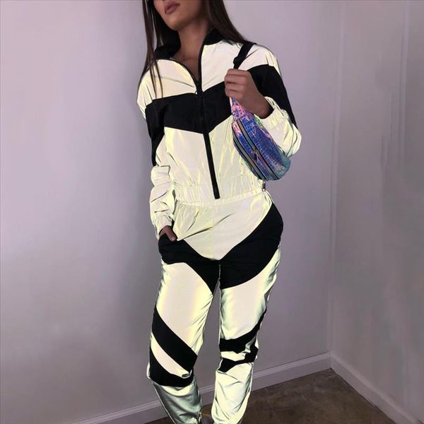 bkld women new arrival fashion reflective clothing zipper full pants 2021 lady loose zipper jacket jogger pants trendy wear, Gray
bkld women new arrival fashion reflective clothing zipper full pants 2021 lady loose zipper jacket jogger pants trendy wear, Gray