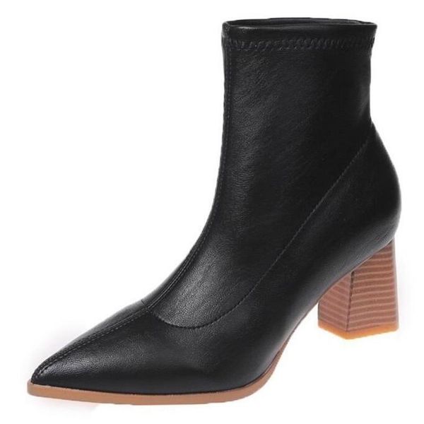 boots retro short women's high-heeled single 2021 pointed thick heel nude mid-tube women riding platform, Black
boots retro short women's high-heeled single 2021 pointed thick heel nude mid-tube women riding platform, Black