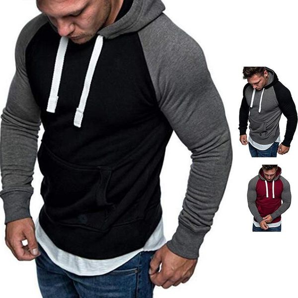 mens fall winter hoodie fashion hoodies contrast color male sweatshirt slim fit casual sports warm, Black
mens fall winter hoodie fashion hoodies contrast color male sweatshirt slim fit casual sports warm, Black