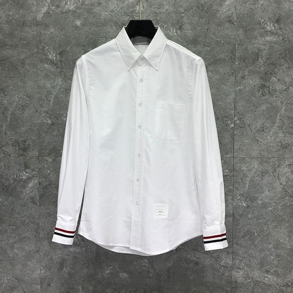2022 striped cuffs men's shirt solid white long sleeve oxford 100% cotton designer shirts slim fit business casual women's stylish, White;black
2022 striped cuffs men's shirt solid white long sleeve oxford 100% cotton designer shirts slim fit business casual women's stylish, White;black