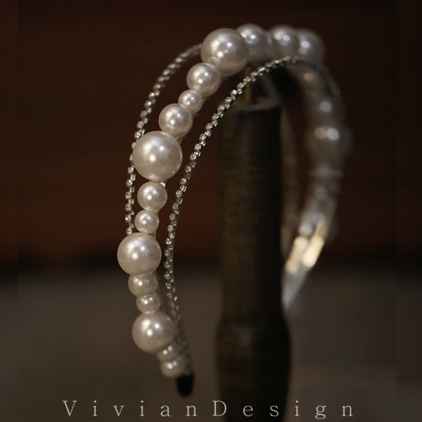 family baroque diamond big pearl band bride hair crown popular korean style with makeup headdress, Silver
family baroque diamond big pearl band bride hair crown popular korean style with makeup headdress, Silver