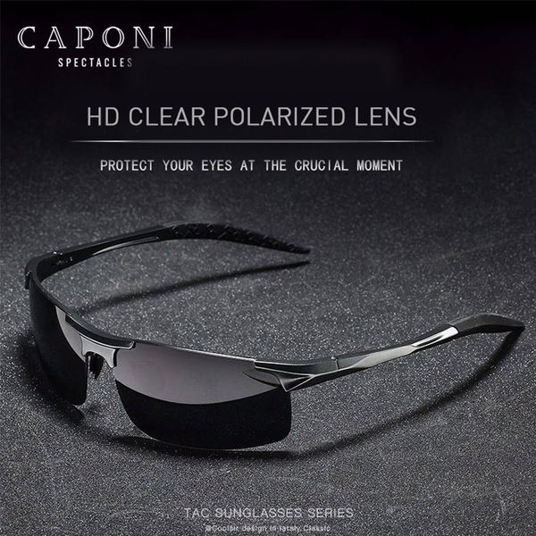 caponi 2020 sunglasses for men polarized day driving sports shades uv400 protection aluminum frame male's sun glasses cp3043, White;black
caponi 2020 sunglasses for men polarized day driving sports shades uv400 protection aluminum frame male's sun glasses cp3043, White;black