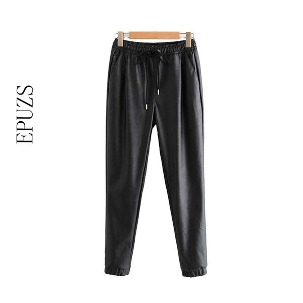 winter elastic high waist pant women black pu leather pants women harem pants joggers pencil trousers streetwear pantalon femme 201106, Black;white
winter elastic high waist pant women black pu leather pants women harem pants joggers pencil trousers streetwear pantalon femme 201106, Black;white