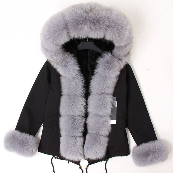 maomaokong women short parka winter long jacket parkas real fur coat natural fox fur hood real rabbit fur liner outerwear lj201204, Black
maomaokong women short parka winter long jacket parkas real fur coat natural fox fur hood real rabbit fur liner outerwear lj201204, Black