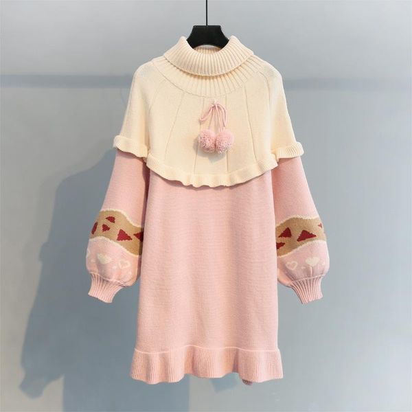 casual dresses winter japanese sweet women turtleneck sweater dress mori girl lolita cute loose pullover kawaii ruffle knitted, Black;gray
casual dresses winter japanese sweet women turtleneck sweater dress mori girl lolita cute loose pullover kawaii ruffle knitted, Black;gray