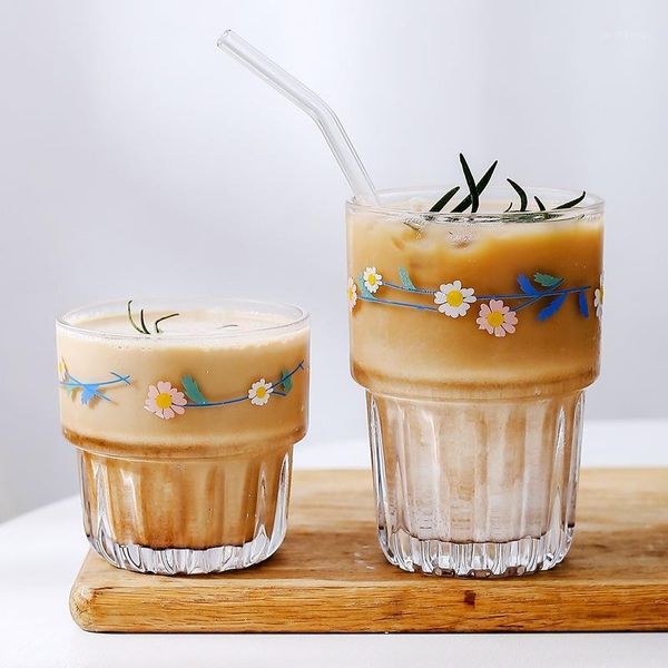mugs 258/350ml korean small daisies print glass coffee mug creative cup milk juice drinking home drinkware latte1
mugs 258/350ml korean small daisies print glass coffee mug creative cup milk juice drinking home drinkware latte1