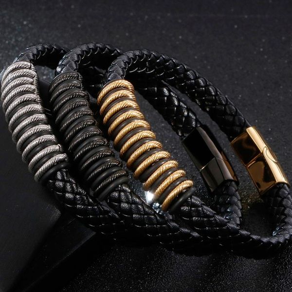 tennis vintage 8mm braided leather wrap bracelet for men wrist band with stainless steel magnetic clasp friendship gifts, Golden;silver
tennis vintage 8mm braided leather wrap bracelet for men wrist band with stainless steel magnetic clasp friendship gifts, Golden;silver