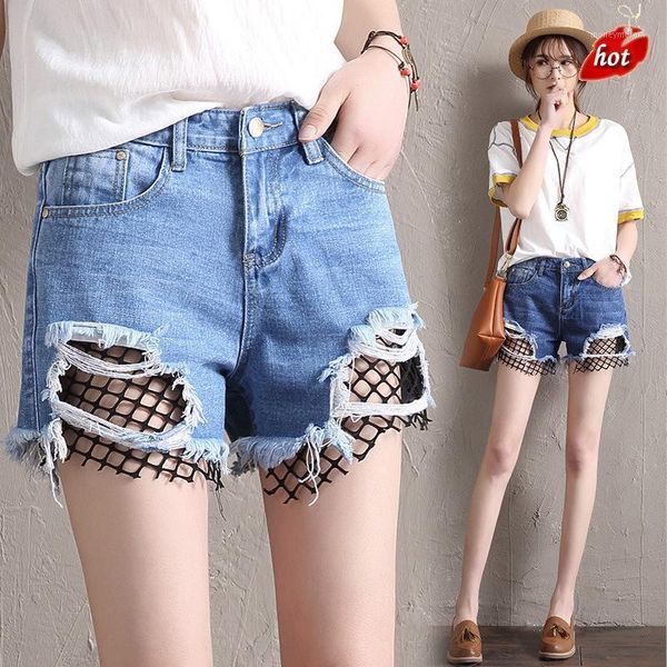 2020 summer new jeans shorts high waist jeans woman fashion net holes straight zipper boyfriend shorts plus size o8r21, Blue
2020 summer new jeans shorts high waist jeans woman fashion net holes straight zipper boyfriend shorts plus size o8r21, Blue