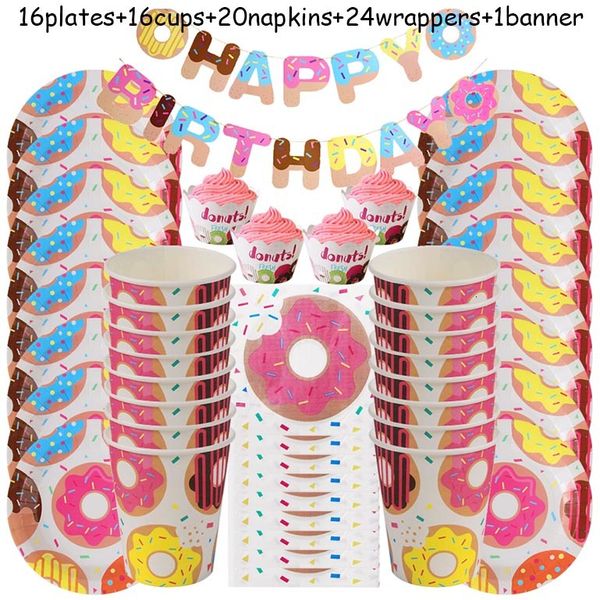 77pcs doughnut set paper cup napkin plates birthday anniversary baby shower candy bar decor donut party supplies
77pcs doughnut set paper cup napkin plates birthday anniversary baby shower candy bar decor donut party supplies