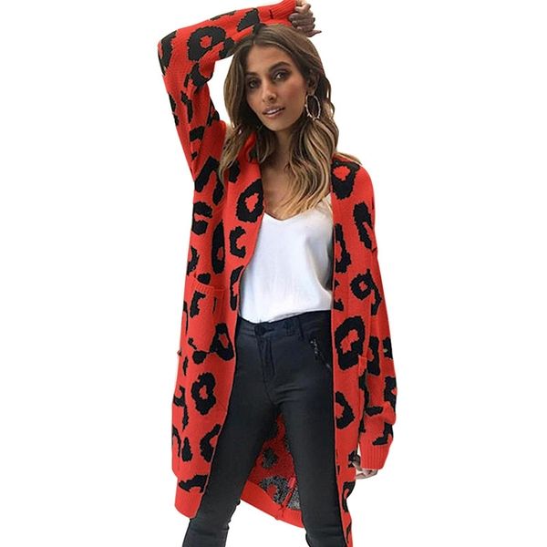 autumn jumpers tunics long cardigan women long knitted sweater leopard print long sleeve pocket knitwear outerwear female y200720, White;black
autumn jumpers tunics long cardigan women long knitted sweater leopard print long sleeve pocket knitwear outerwear female y200720, White;black