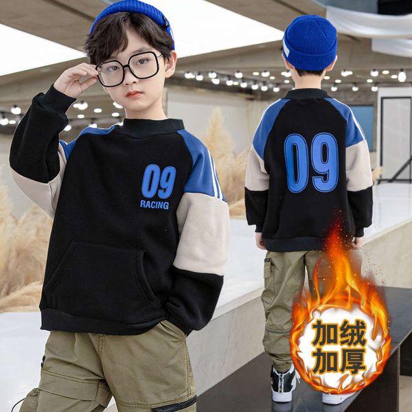 new boys' plush sweater 2020 korean cuhk children's versatile autumn and winter pullover, Black
new boys' plush sweater 2020 korean cuhk children's versatile autumn and winter pullover, Black