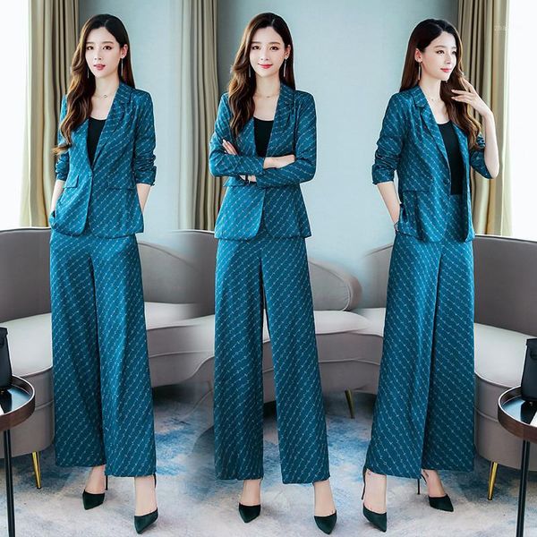 women's suit new fashion printing casual suit ladies professional wide leg pants two-piece (jacket + pants)1, White
women's suit new fashion printing casual suit ladies professional wide leg pants two-piece (jacket + pants)1, White