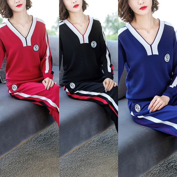2020 spring casual knitted spring leisure western style ice silk sports suit women's suit summer new two-piece set thin fashion western, Gray
2020 spring casual knitted spring leisure western style ice silk sports suit women's suit summer new two-piece set thin fashion western, Gray