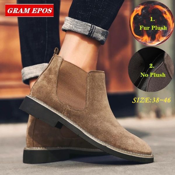new fashion autumn winter suede leather ankle boots men shoes with fur warm vintage classic male casual motorcycle boot1, Black
new fashion autumn winter suede leather ankle boots men shoes with fur warm vintage classic male casual motorcycle boot1, Black