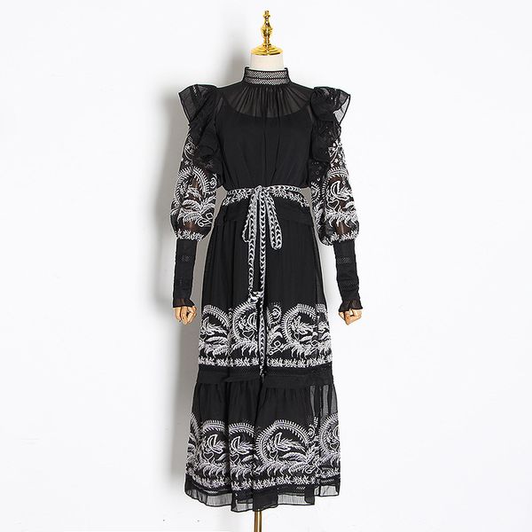 2021 vintage fashion woman in long floral printed boho elegant party dressed spring dress women clothes q7bv, Black;gray
2021 vintage fashion woman in long floral printed boho elegant party dressed spring dress women clothes q7bv, Black;gray