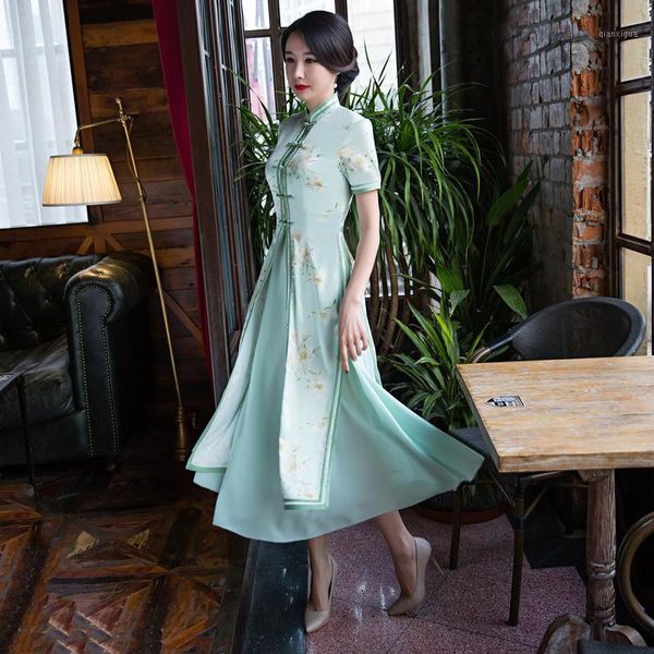 new qipao long cheongsams dress two pieces chinese traditional dress plus size summer flowers vintage oriental robes1, Red
new qipao long cheongsams dress two pieces chinese traditional dress plus size summer flowers vintage oriental robes1, Red