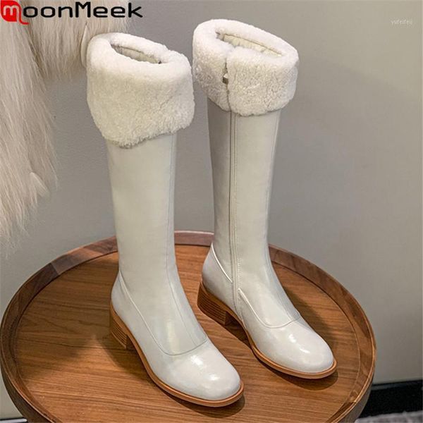 moonmeek 2021 new women boots genuine leather boots med heels square toe solid color knee high black brown1
moonmeek 2021 new women boots genuine leather boots med heels square toe solid color knee high black brown1