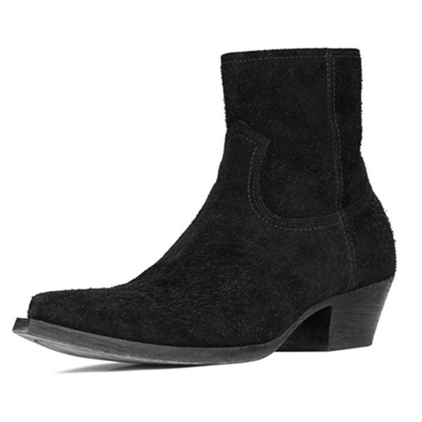 genuine leather suede slip on martin boots popular pointed toe zipper men shoes fashion buckle strap men shoes, Black
genuine leather suede slip on martin boots popular pointed toe zipper men shoes fashion buckle strap men shoes, Black