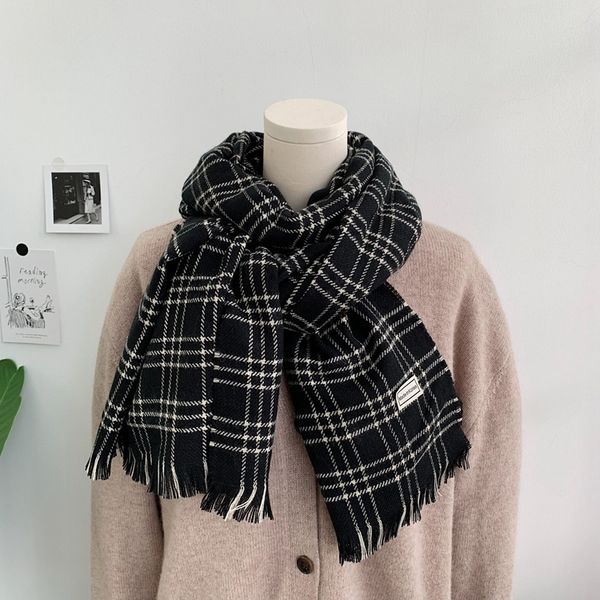 vipfor winter classic women black and scarves white plaid cashmere korean lovers long literary versatile warm shawl neck mvp, Blue;gray
vipfor winter classic women black and scarves white plaid cashmere korean lovers long literary versatile warm shawl neck mvp, Blue;gray
