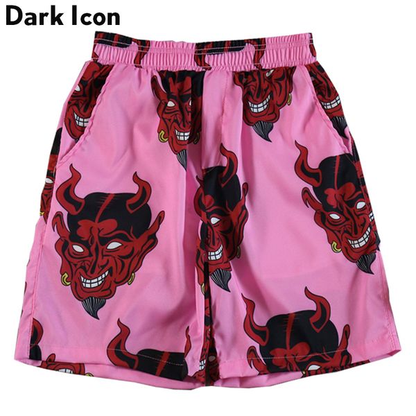 dark icon printed elastic waist beach shorts men 2019 summer men's shorts pink purple q1103, White;black
dark icon printed elastic waist beach shorts men 2019 summer men's shorts pink purple q1103, White;black