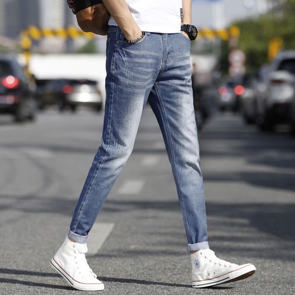 jiufen jeans men's casual jeansjeans and jeansspring thin 9-point casual pants men's korean fashion new slim legged pants for boys, Blue
jiufen jeans men's casual jeansjeans and jeansspring thin 9-point casual pants men's korean fashion new slim legged pants for boys, Blue