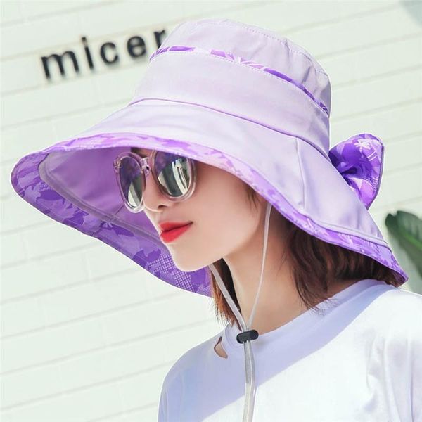 wide brim hats summer sun for women anti-uv foldable packable bowknot adjustable cotton bucket 6 colors, Blue;gray
wide brim hats summer sun for women anti-uv foldable packable bowknot adjustable cotton bucket 6 colors, Blue;gray