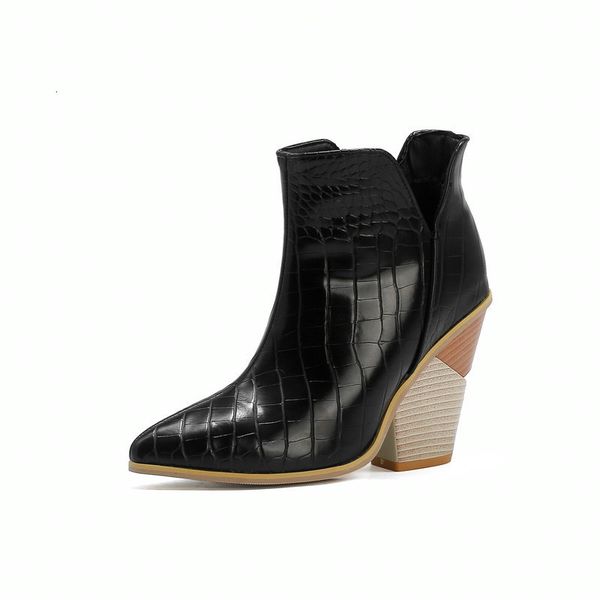 2021 new square heel ankle pu leather not lace-up women shoes autumn winter pointed toe short boots size 34-43 hqwy, Black
2021 new square heel ankle pu leather not lace-up women shoes autumn winter pointed toe short boots size 34-43 hqwy, Black