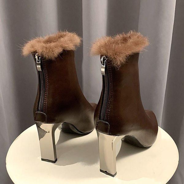 brown black women boots winter high heel plush ankle boots female 2020 new pointed toe elegant furry woman ladies shoes
brown black women boots winter high heel plush ankle boots female 2020 new pointed toe elegant furry woman ladies shoes
