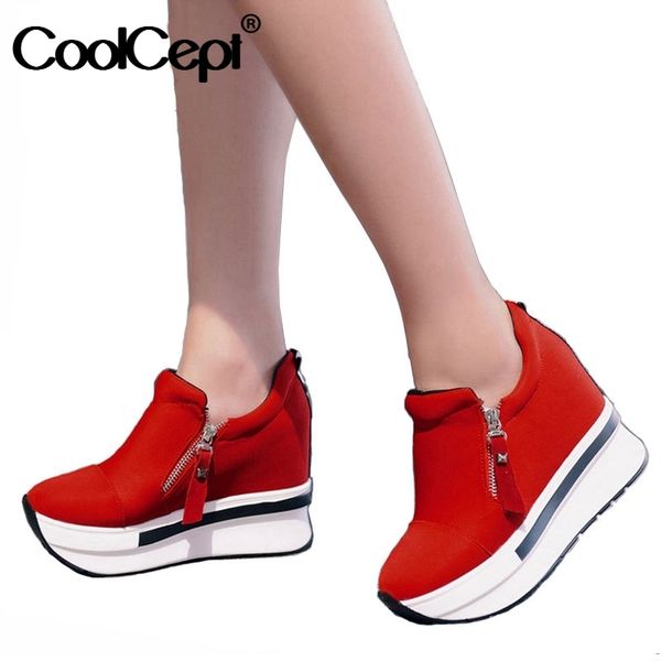 coolcept women spring shoes women fashion platform pumps zip high heel sneakers shallow casual women shoes size 35-40 y200702, Black
coolcept women spring shoes women fashion platform pumps zip high heel sneakers shallow casual women shoes size 35-40 y200702, Black